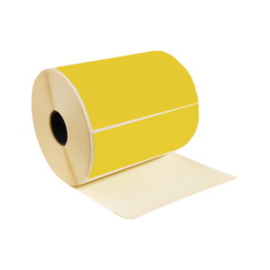 Zebra compatible 102x150mm 300stks Geel (25mm kern)