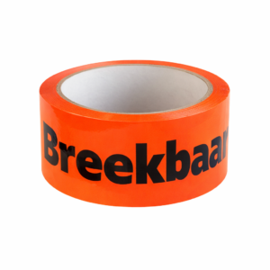 Tape Oranje Breekbaar 50mm breed 66 meter per rol