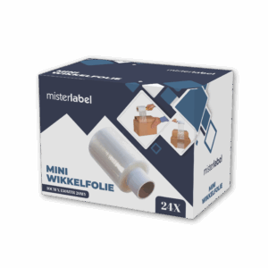 Mini-Wikkelfolie Transparant 10cm x 150Mtr 20my (Doos met 24 rollen)