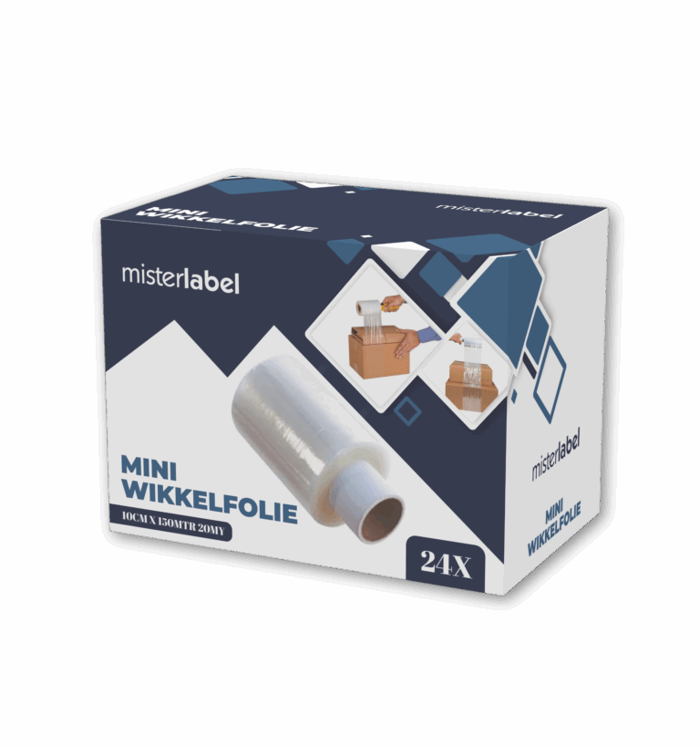 Mini-Wikkelfolie Transparant 10cm x 150Mtr 20my (Doos met 24 rollen)