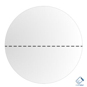 Sluitsticker Transparant met Perforatie 60mm 1000stks (kern 40mm)