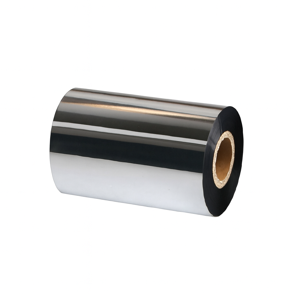 Wax Ribbon 110mm x 450Mtr zwart (kern 25mm)