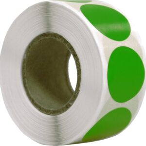 Sticker rond 35mm 500stuks Groen (25mm kern)