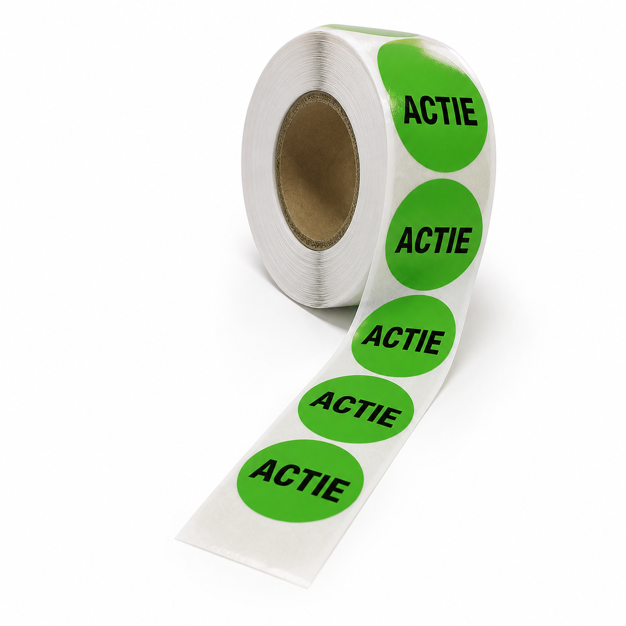 Sticker rond 35mm 500stuks Groen (25mm kern) - Afbeelding 3