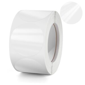 Sticker rond 50mm 500stuks Transparant (25mm kern)