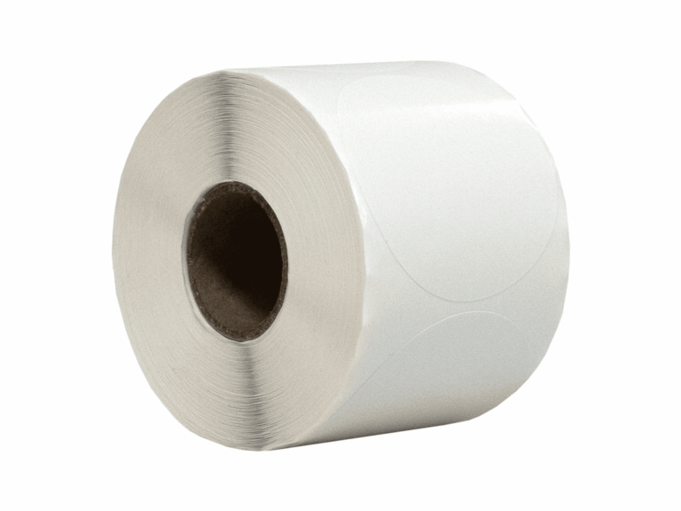 Sticker rond 50mm 500stuks Wit (25mm kern)