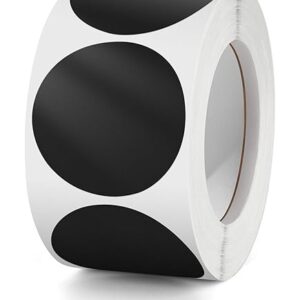 Sticker rond 50mm 500stuks Zwart (25mm kern)