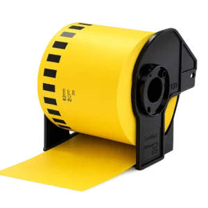 Brother DK-22205 62mm x 30.48mtr Geel (inclusief houder)
