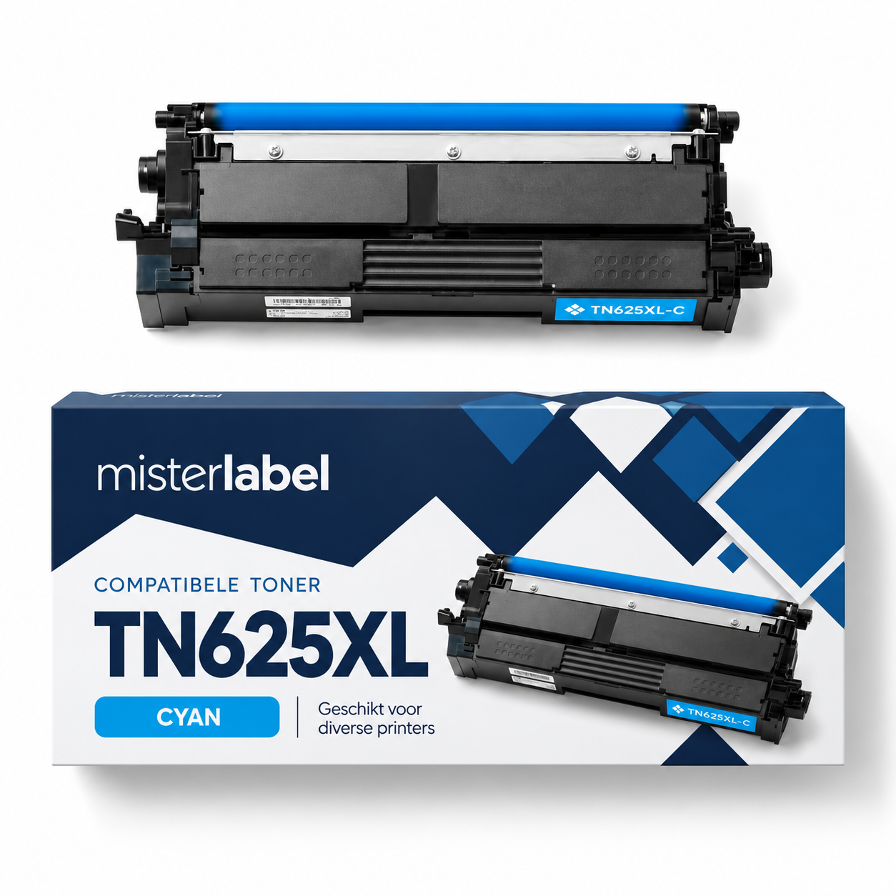 Brother TN-625XLC cyaan toner (Huismerk)